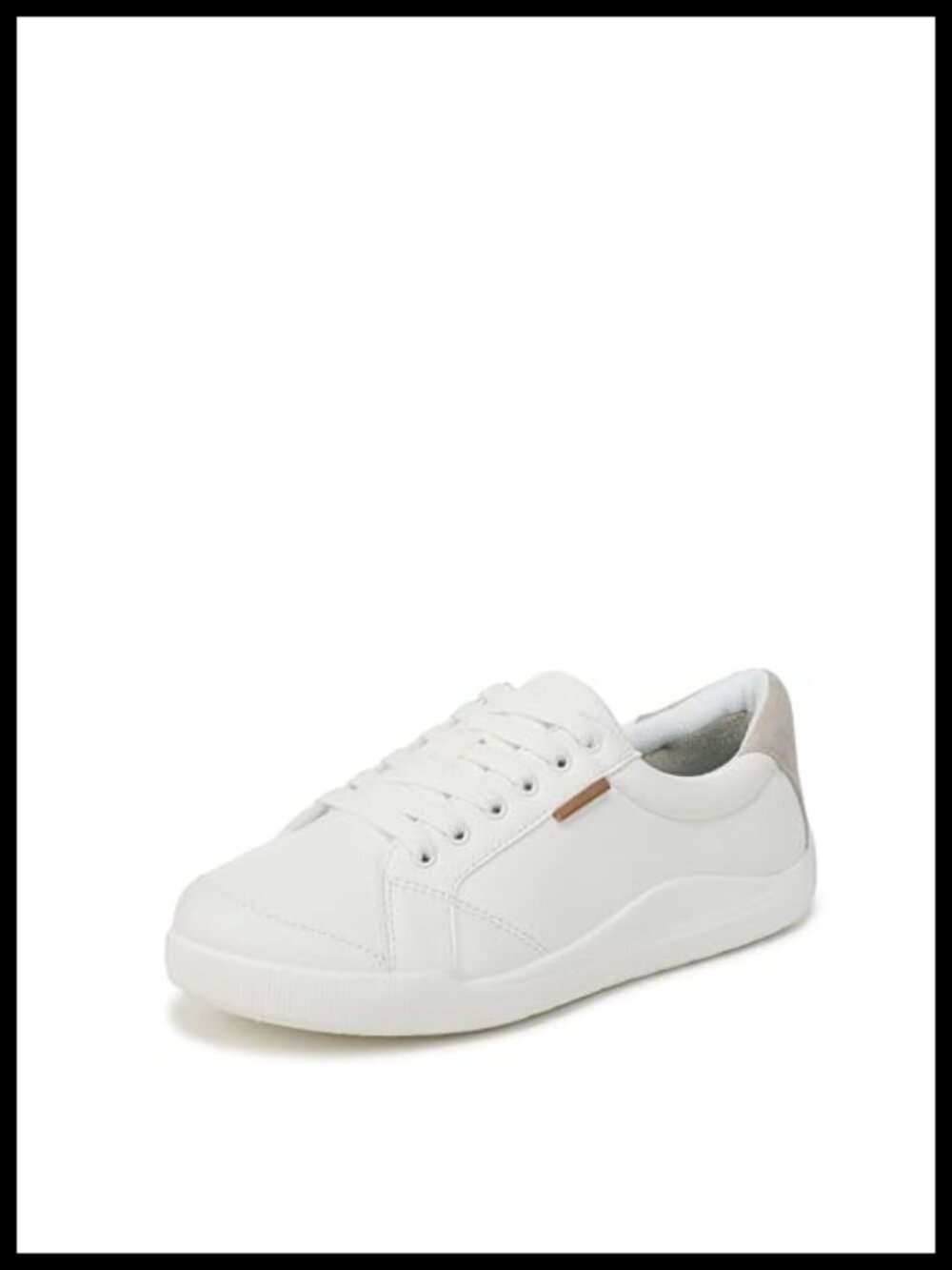 Dr Scholls Be Bright Low Top Lace Up Sneakers Faux Leather Cushioned